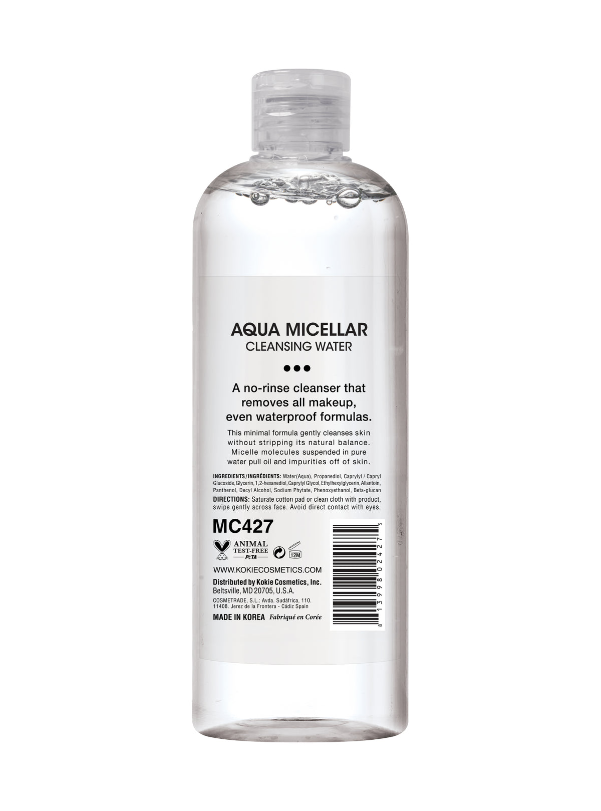 AQUA MICELLAR CLEANSING WATER